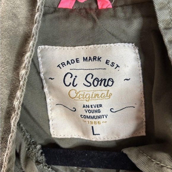 Ci Sono Olive Green Military Style Jacket - Picture 3 of 4